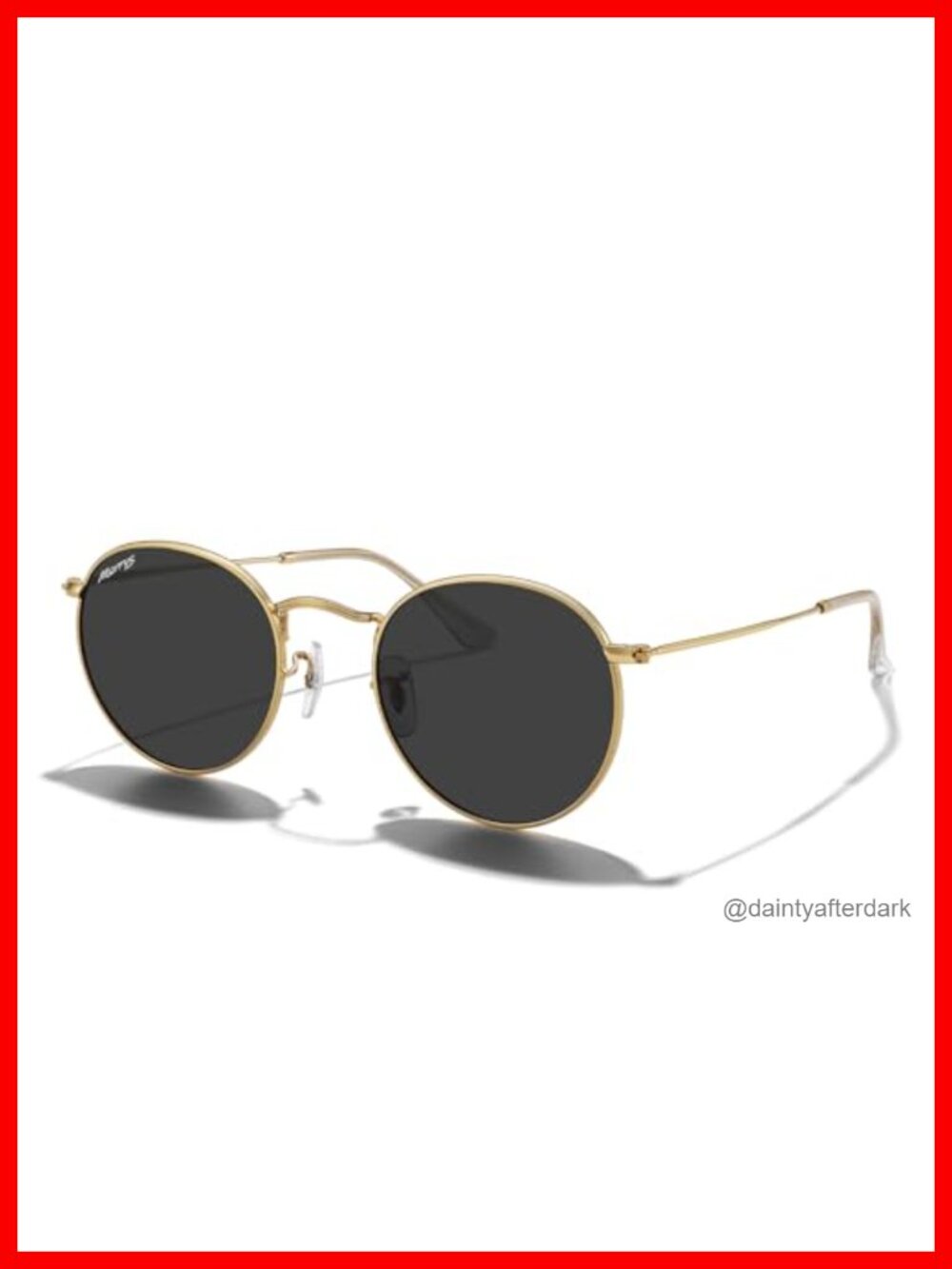 Round Metal Polarized Sunglasses UV400 Full Frame Round Lens Outdoor Driving